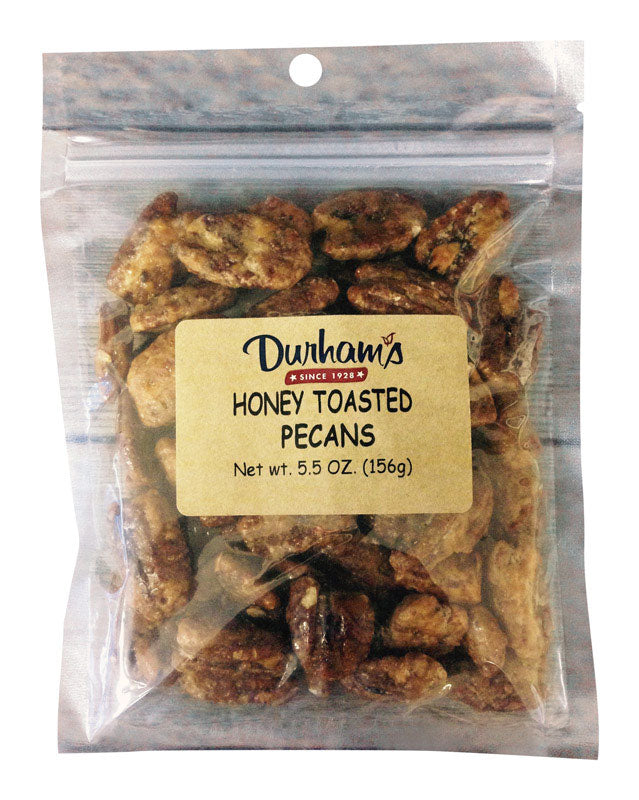 Dollins Pecan Co Inc Durhams Honey Toasted Pecans 5.5 Oz. Bagged - Case of: 12 7304240002