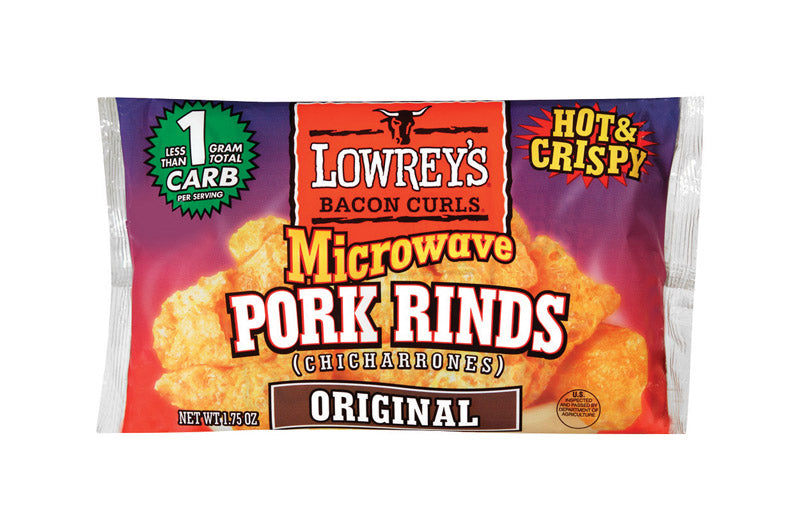 Lowrey's Bacon Microwave Pork Rinds 1.75 oz. Bagged