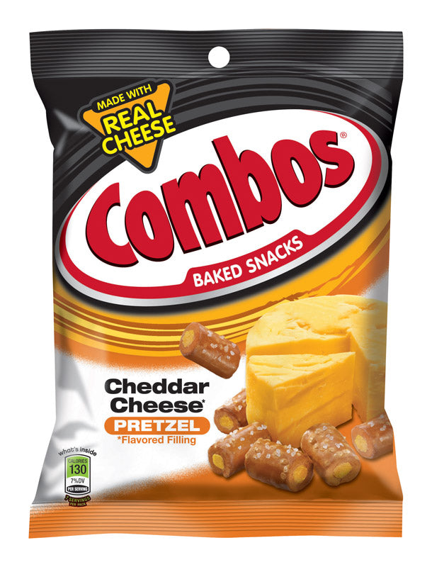 COMBOS Cheddar Cheese Pretzel Baked Snacks 6.3-Ounce Bag 114651