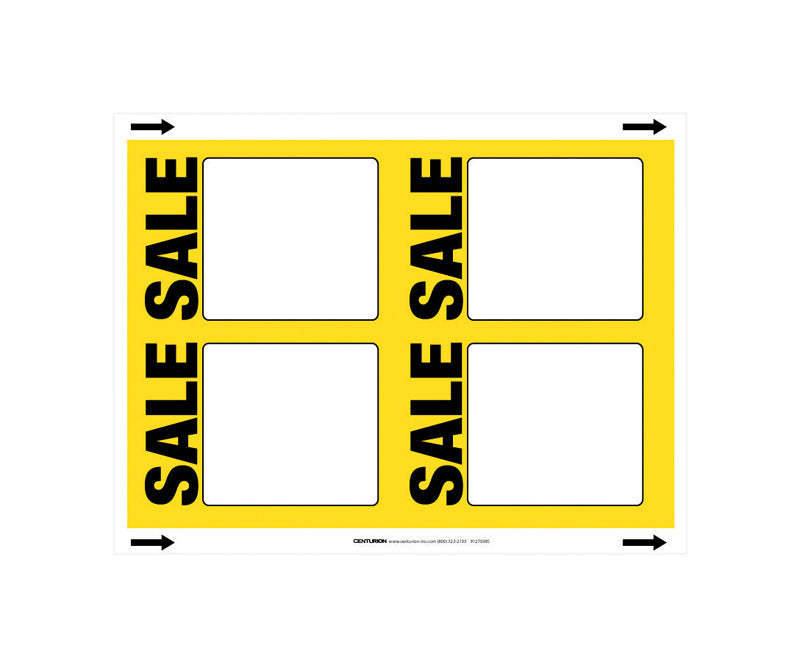 CENTURION Sale Wtrprf Sign 5x3-1/2