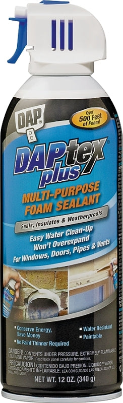 Dap Tex Plus 18836 Window and Door Foam Sealant, 12-Ounce,White