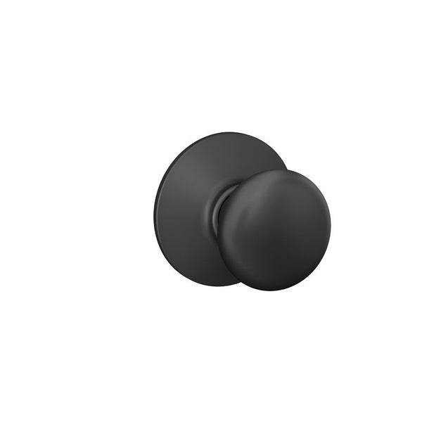 Schlage Plymouth Matte Black Passage Hall & Closet Door Knob - 1 Each F10VPLY622