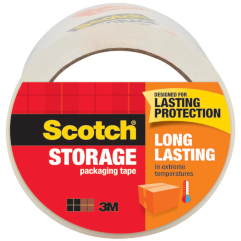 Scotch Long Lasting Storage Packaging Tape, 1.88" x 54.6 yd, Designed for Storage and Packing, Long Lasting Adhesive in Extreme Hot/Cold Conditions, 3" Core, Clear, 1 Roll -3650