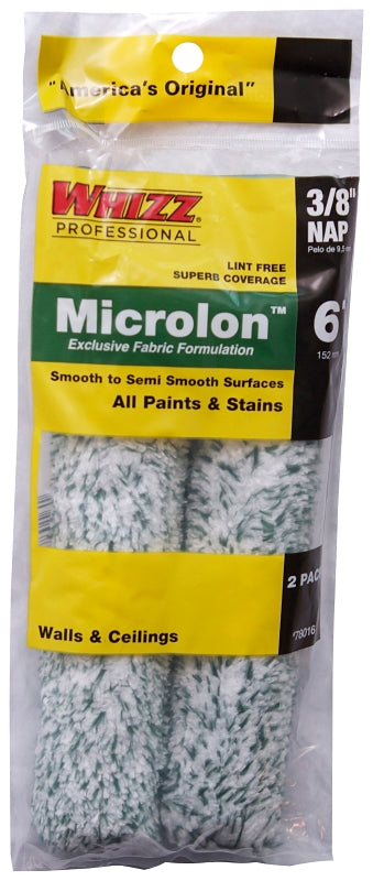 WORK TOOLS INTL 78016 Mini Roller Refill WHIZZ 2PK 6x3/8 Cover