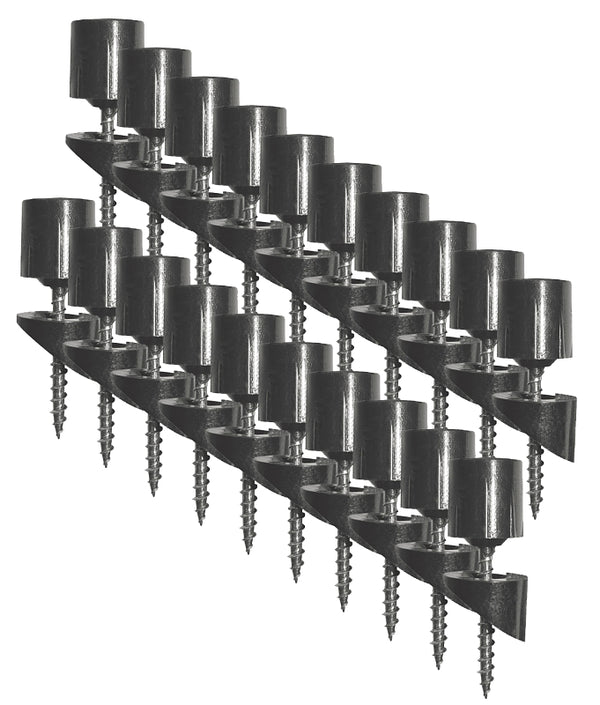 Nuvo Iron SMSRA Surface Mount Stair Connector for 3/4" Pack installs one 10 Pack of Round balusters Railing Adapter, Black