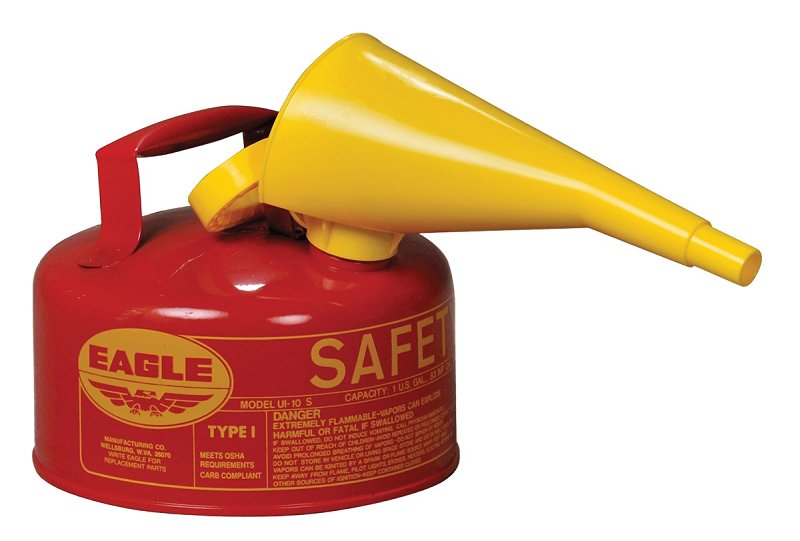 Eagle 1 Gallon Type I Red Safety Gas Can for Gasoline