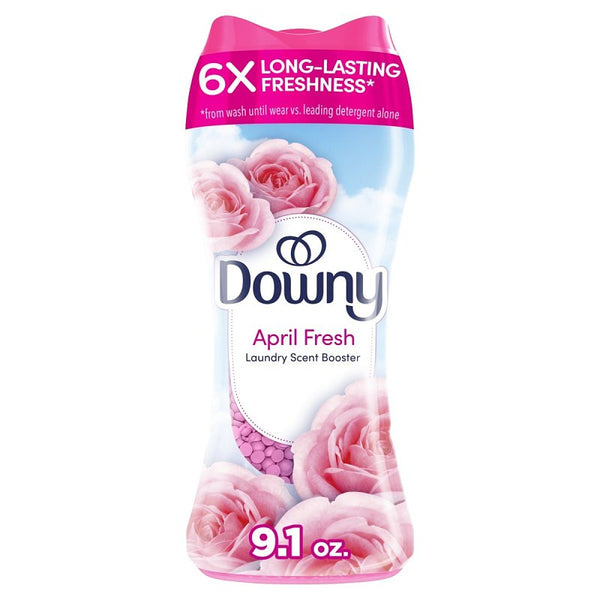 Downy April Fresh In-Wash Laundry Scent Booster Beads, 9.1 oz, laundry scent beads, Long-lasting Freshness 09098 (4-Pack)