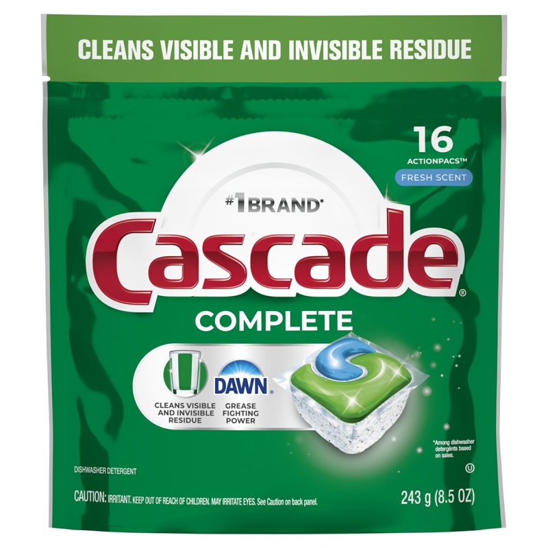 Fresh Cascade Complete Dishwasher Pods, 16 Count