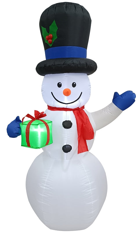 Hometown Holidays Snowman W/Candy Cane Inflt 6FT 90341