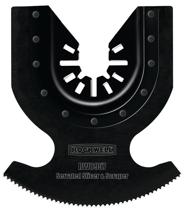 Rockwell RW8957 HSS Oscillating Tool Slicer and Scraper Blade for Soft Materials and Hardened Adhesives, Black