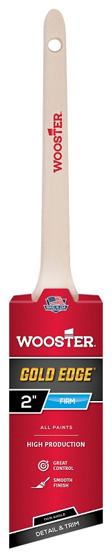 Wooster 5234-2 Series 5234 2" Gold Edge Thin Angle Brush, 2 Inch