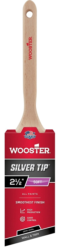 Wooster Brush 5228-2 ½ Silver Tip Semi-Oval Angle Sash Brush, 2.5 Inch 5228-2 1/2
