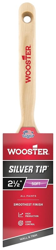 Wooster 5221-2 1/2 Brush 5221-2-1/2 Silver Tip Angle Sash Paintbrush, 2-1/2-Inch, 2-1/2 Inch