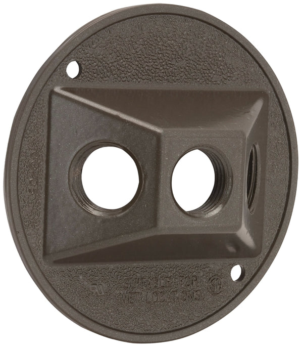 Weatherproof Cover Bronz 4-1/8 in Bronze Aluminum 5197-2