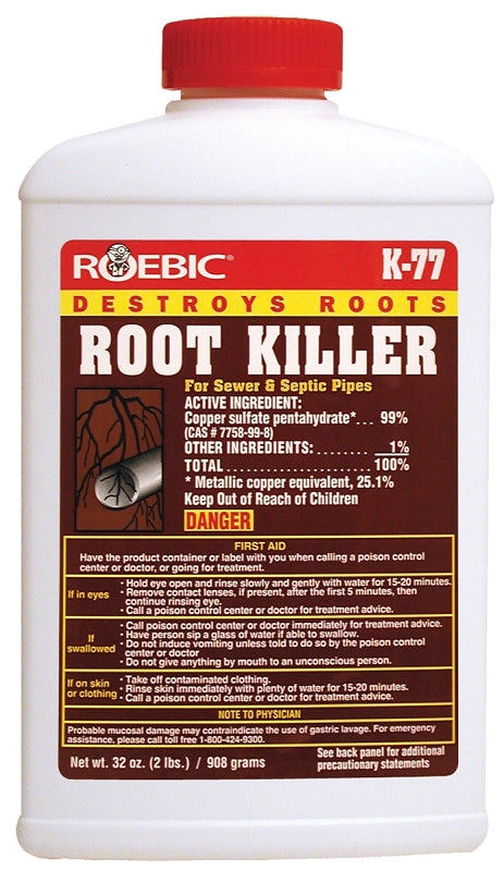 Roebic K-77 Root Killer for Sewer and Septic Systems, Clears Pipes and Stops New Growth, Safe for All Plumbing