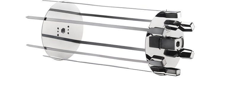 Napoleon Rotisserie Shish-Kebab Skewer Set - Fits Most Spit Rods, 6 skewers, 2 Rotisserie Plates, Does Not Include Rotisserie