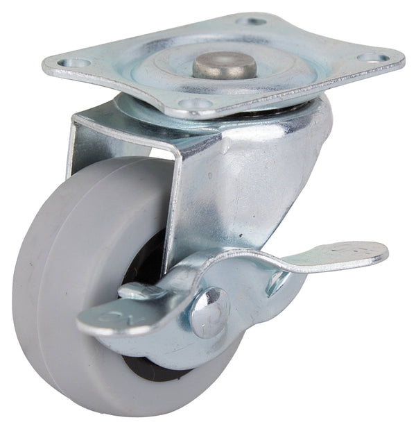 Mintcraft Prosource Jc-n05-g TPR Swivel Caster with Brake, Grey, 2 Inch