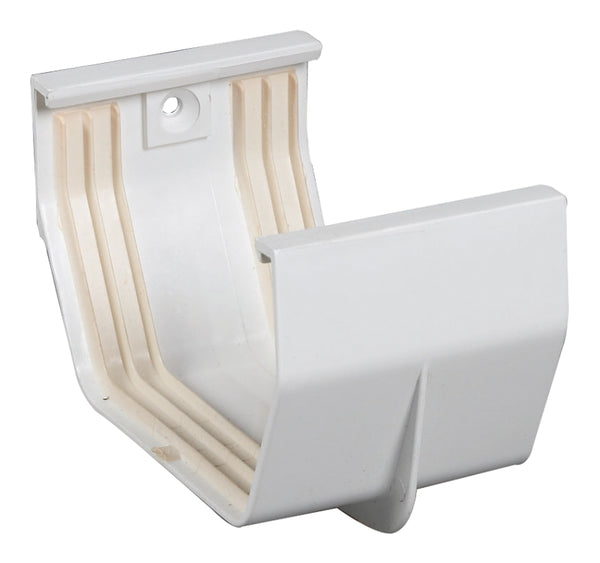 Amerimax T0505 Gutter Connector, Vinyl, White
