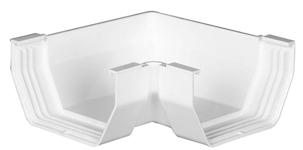 Amerimax T0503 Gutter Corner, 5 in Gutter, Vinyl, White
