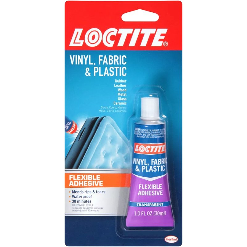Loctite 1360694 Vinyl Fabric & Plastic Repair Flexible Adhesive, 1 oz, Clear