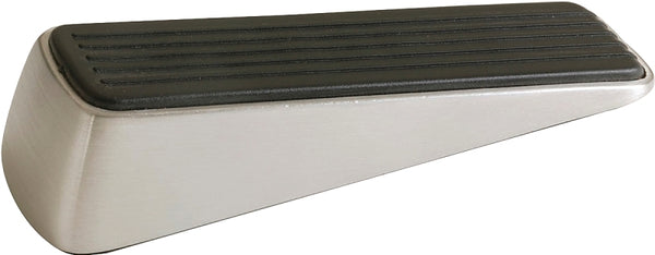 Shepherd Hardware 3314 Designer Satin Nickel Door Wedge with Non-Skid Rubber Base Grip