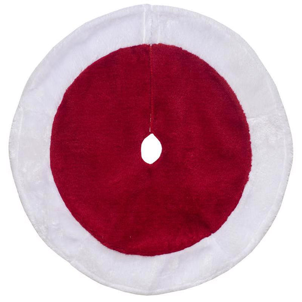 Dyno Plush Tree Skirt Christmas Decoration Red Plush 1 2186809-1AC