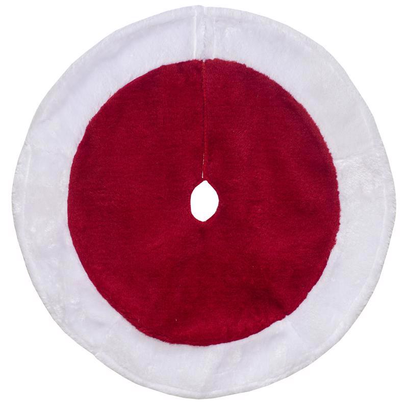Dyno Plush Tree Skirt Christmas Decoration Red Plush 1