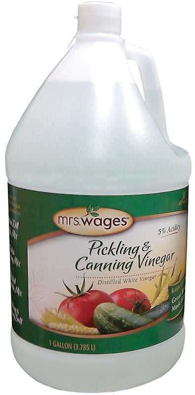 Mrs. Wages Pickling & Canning Vinegar, Well-Balanced Vinegar, Great Tasting, Versatile for Canning & Cooking, Easy Storage, (1 Gallon Jug)