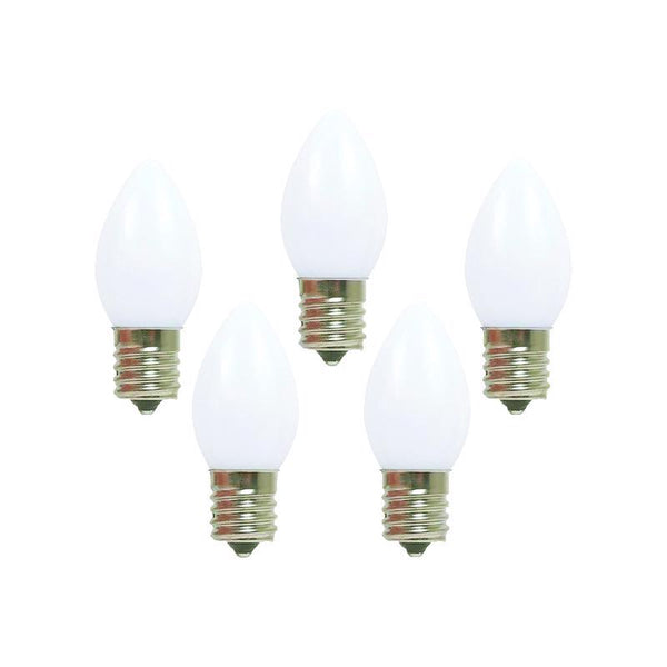 Holiday Bright Lights Bu25c7-owha Christmas C7 Light Bulbs, White, 5 Watt