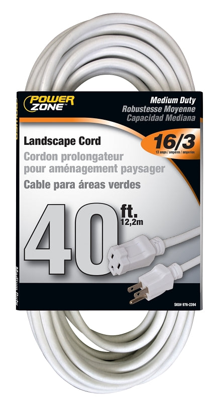 PowerZone Cord EXT Outdoor 16/3X40FT WHT OR883628