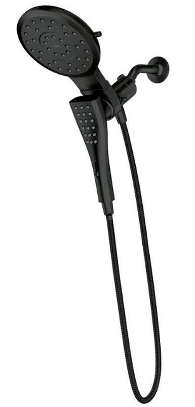 Moen Verso Round Rain Showerhead and Handshower Combination with Infiniti Dial and Magnetix Docking, 60" Hose, Matte Black, 220C2EPBL