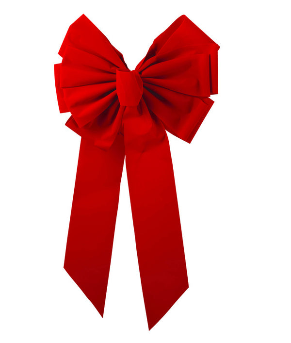 Holiday Trims Christmas Bows, Red Velvet, 11 Lp 7365 7365DOZ