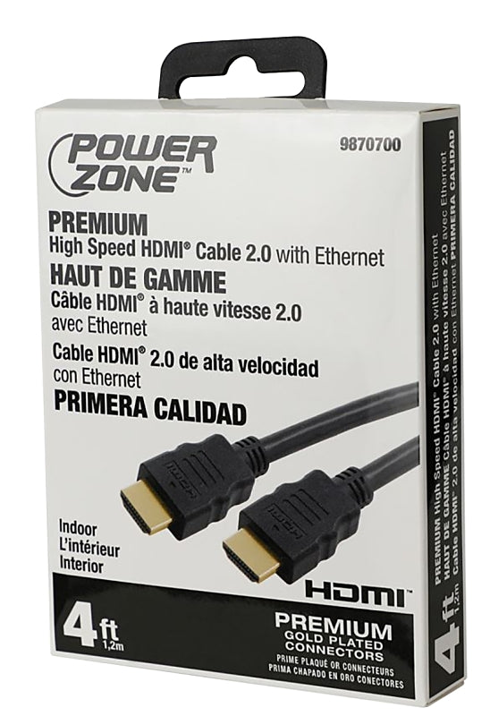 POWERZONE CABLE HDMI PREMIUM HI SPD 4FT