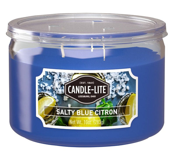 Candle-Lite Everyday Aromatherapy Candle Salty Blue Citron Scented, 10 oz 18791270