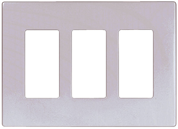 EATON PJS263W Arrow Hart Pjs263 Decorative Screw Less Wall Plate, 3 Gang, 4-1/2 in L X 6.37 in W X 0.08 in T, White