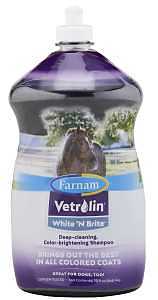 Farnam Vetrolin White ’N Brite Shampoo, Deep Cleaning and Color Brightening Shampoo for Horses and Dogs. 32 ounces