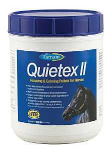 Farnam Quietex II Horse Calming Supplement Pellets, Helps Manage Nervous Behavior And Keep Horses Calm & Composed In Stressful Situations, 1.625 Lbs, 26 Day Supply