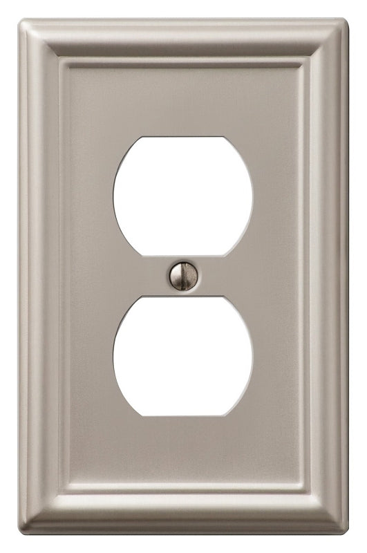 AmerTac 149DBN Wall Plate, 1 Duplex, Silver