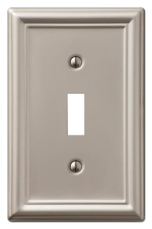 Amerelle 149TBN Chelsea Wallplate, 1 Toggle, Steel, Brushed Nickel, 1-Pack