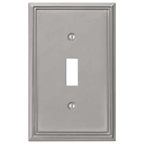 Amerelle 163R5SB 77TBN Wallplate, Double Toggle, Brushed Nickel