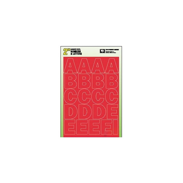 HY-KO Products 30004 Self Adhesive Vinyl Die Cut Numbers & Letters, 2 Inch, Red