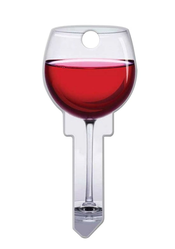 Lucky Line Key Shapes, RED WINE, House Key Blank, KW1/11, 1 Key (B108K)