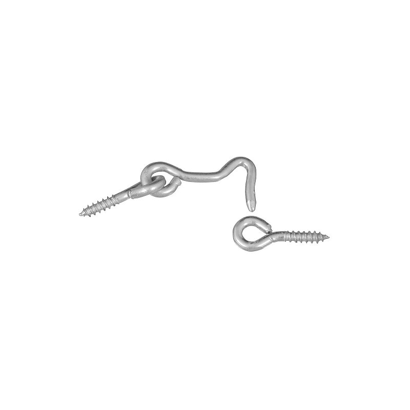 National Hardware N117-853 V2000 Hooks & Eyes in Zinc plated, 2 pack,1-1/2"