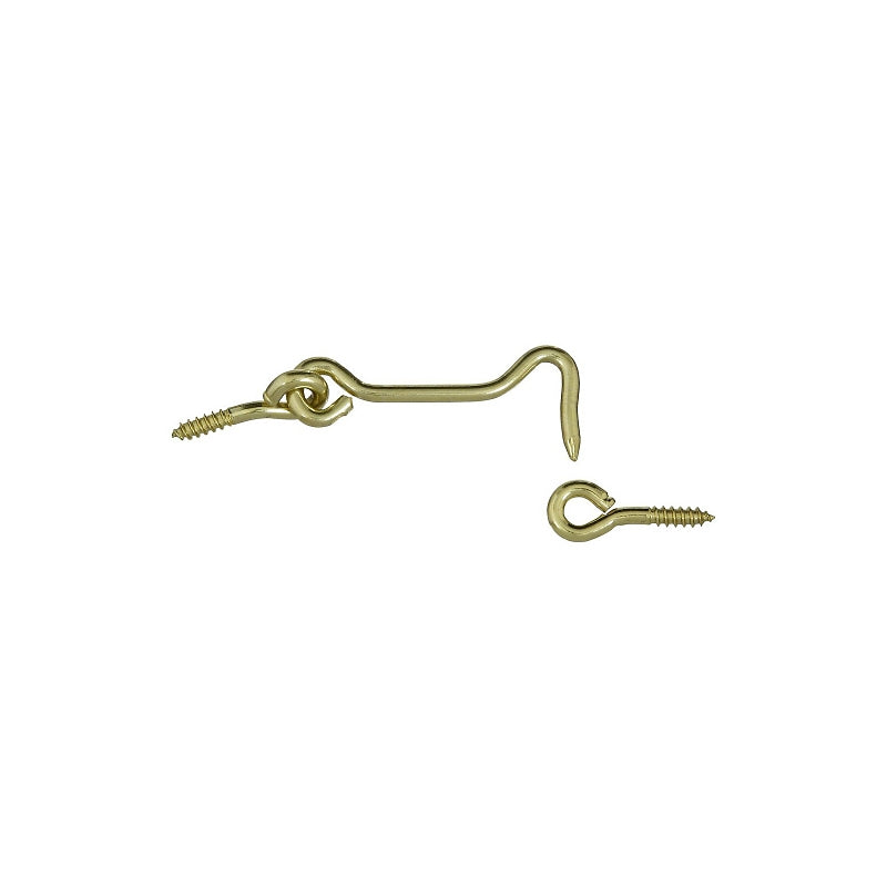 National Hardware N118-133 V2001 Hooks and Eye in Solid Brass,2-1/2 Inch