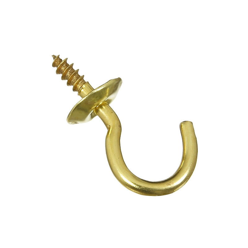 National Hardware N119-628 V2021 Cup Hooks in Solid Brass, 5 pack