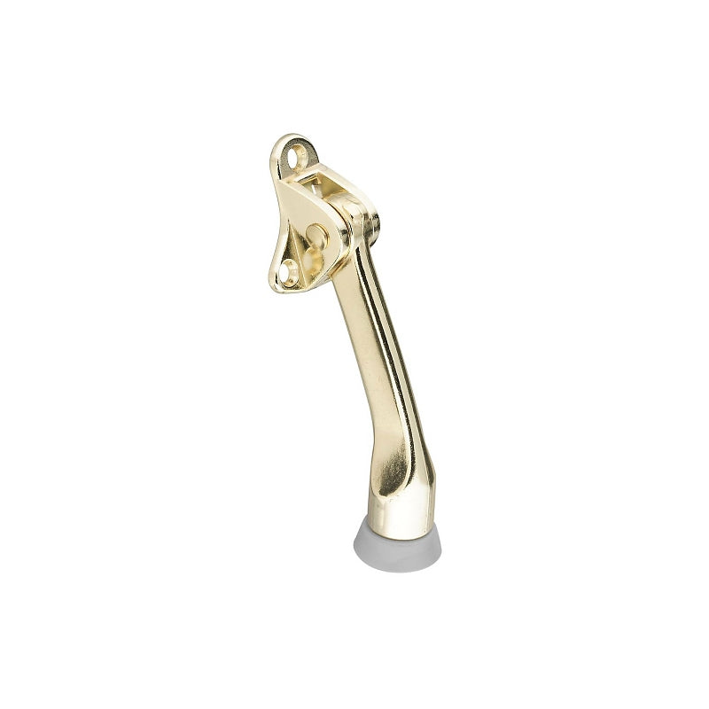 National Hardware N184-259 V238 Kickdown Door Stop in Brass,4 Inch