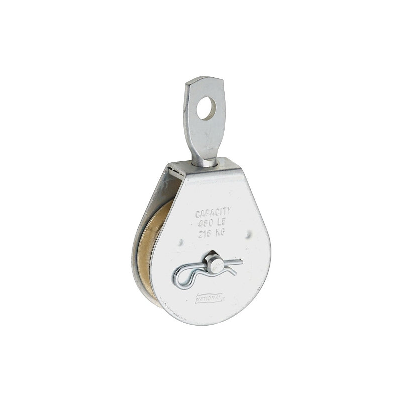 National Hardware N195-792 Swivel Single Pulley, Zinc Plated, 2"