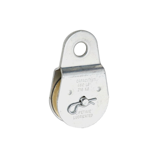 National Hardware N195-818 3213BC Fixed Single Pulleys in Zinc, 2"