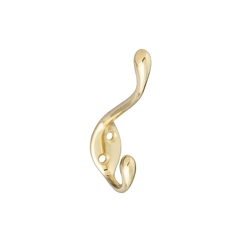National Hardware N248-245 V167 Heavy Duty Garment Hook in Brass