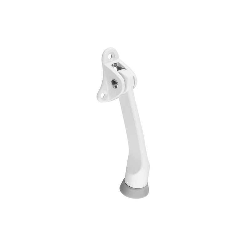 National Hardware N248-435 V238 Kickdown Door Stop in White,4 Inch